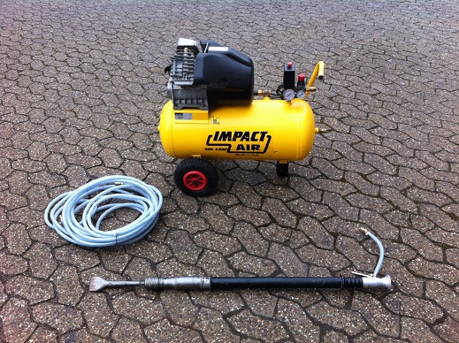 Druckluftstemmlanze mit 230V Kompressor