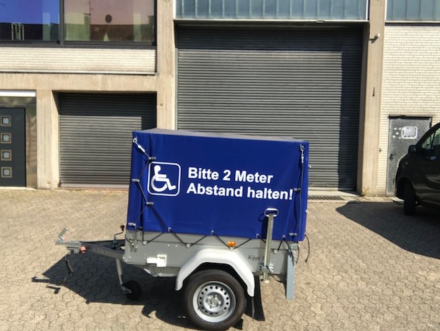 Anhänger 500 kg für Rollstuhl